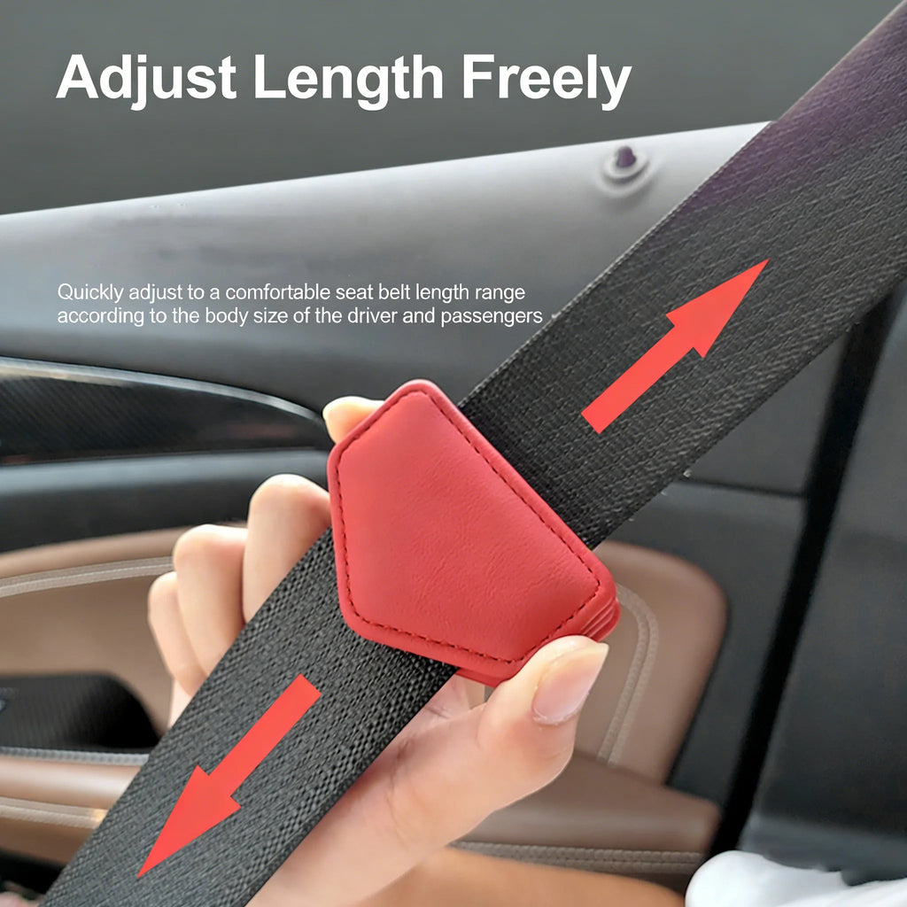 Magnetic PU Leather Seat Belt Clip Adjuster | Universal Fit