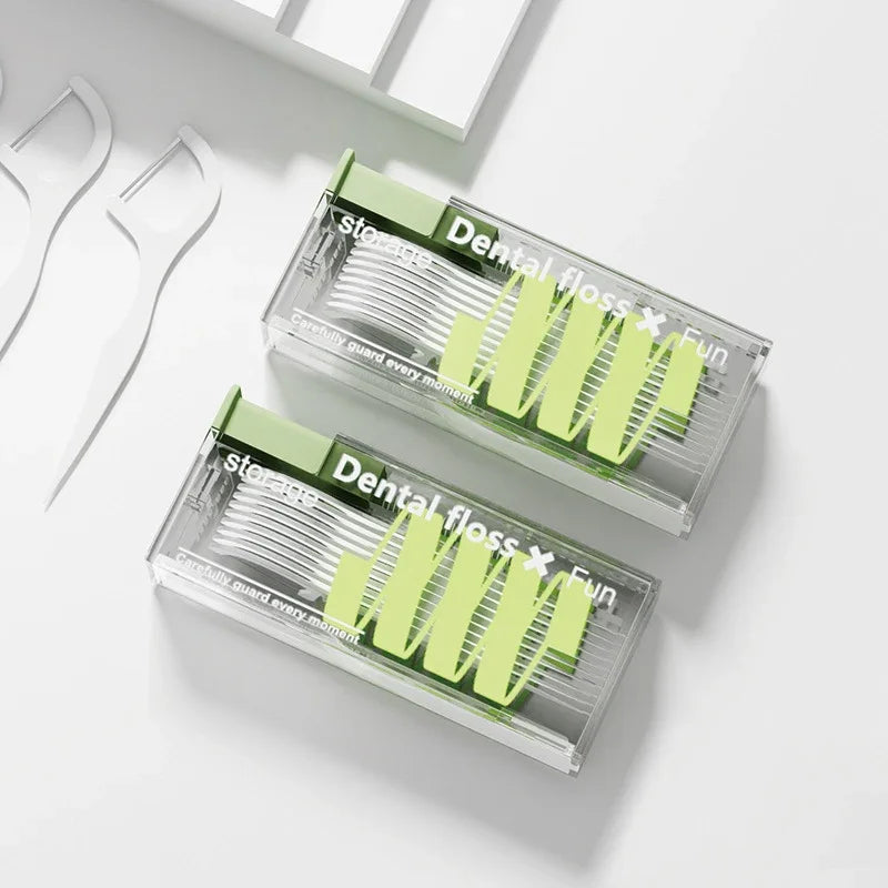 Automatic Dental Floss Storage Box Pop-Up Dental Floss Dispenser With 10Pcs Floss Dental Oral Hygiene Care Portable Oasis Select
