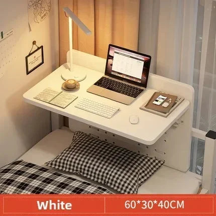 Multi-functional Household GoodsComputer Desk Simple Table Dormitory Suspended Foldable Desk Bunk Artifact Oasis Select White 60 30cm