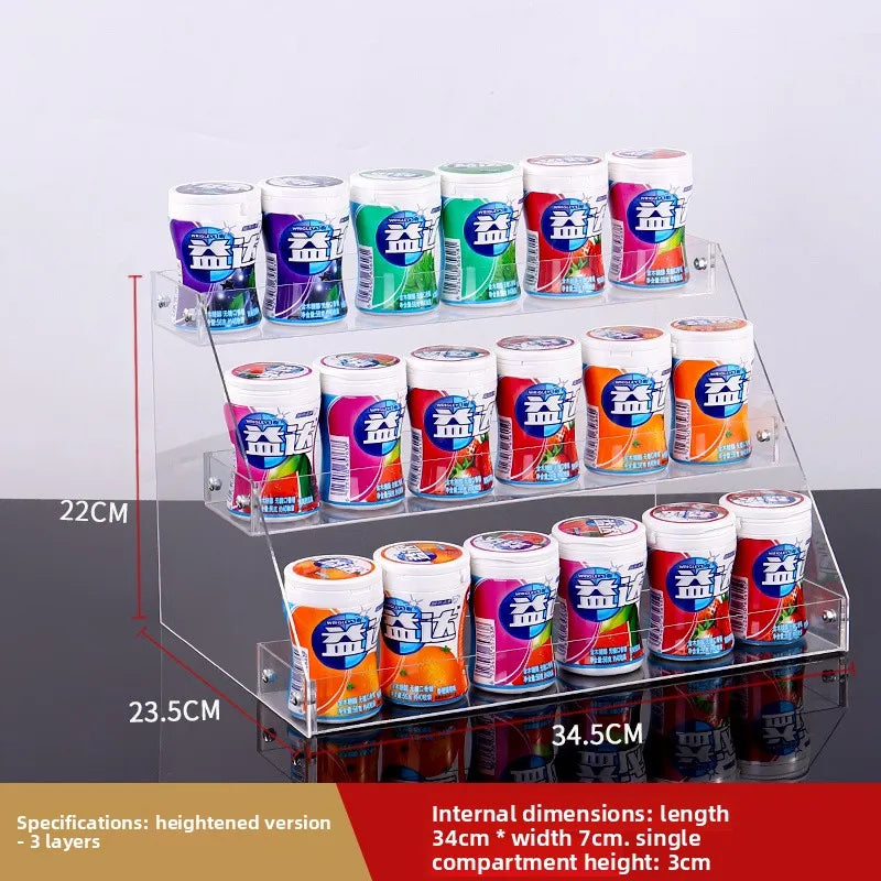 Multi-Layer Acrylic Desktop Display Rack & Organizer Shelf