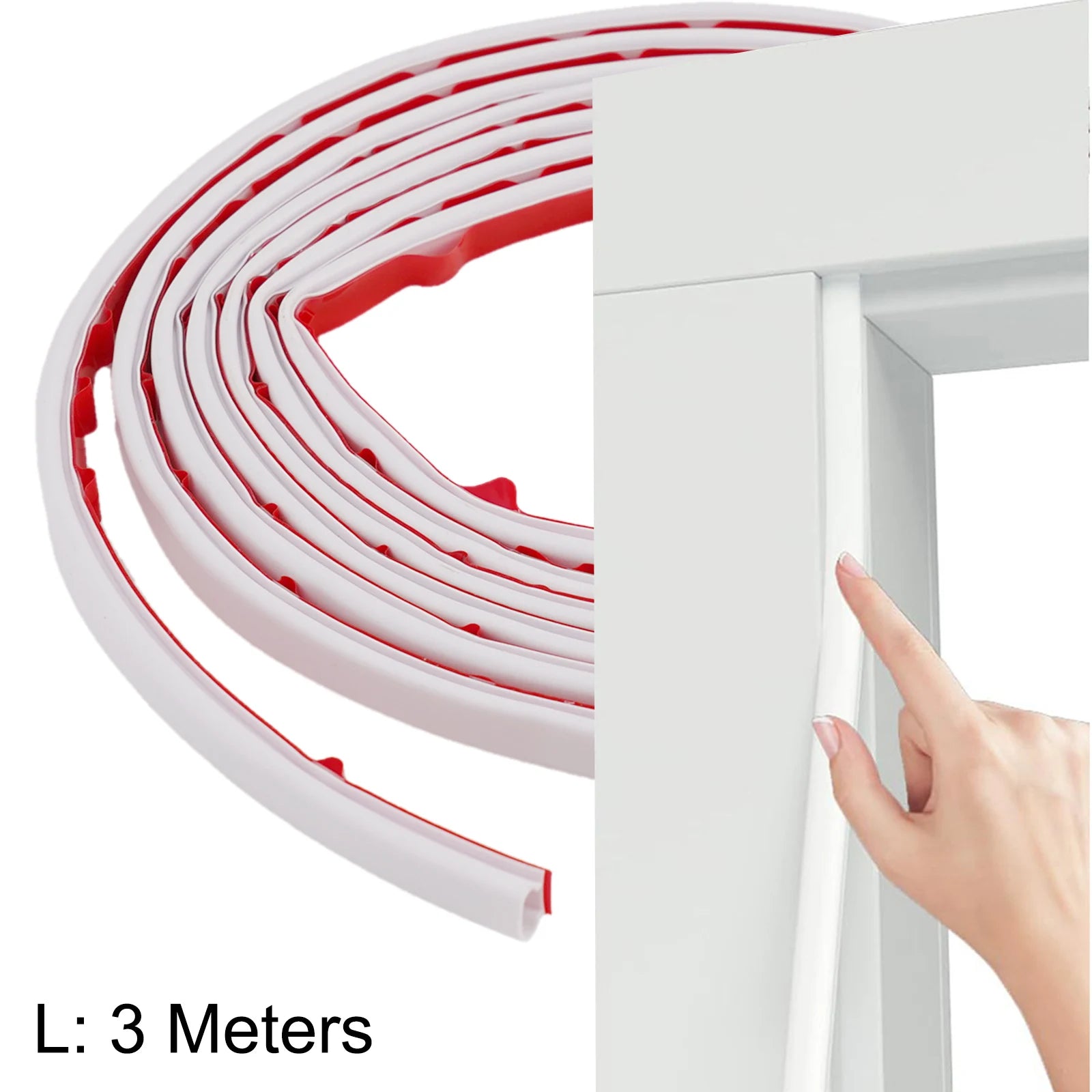 Black Window Insulation Noise Reduction Prevents Cold Air Residential And Commercial Use Secure And Tight Seal Home Insulation Oasis Select 3 meters White China Mainland