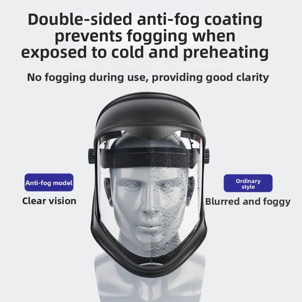 Full Face Protective Safe Mask, Anti Fog, Anti Impact, Anti Splash, Head Mounted Transparent Dust-proof and Oil Fume Proof Mask Oasis Select