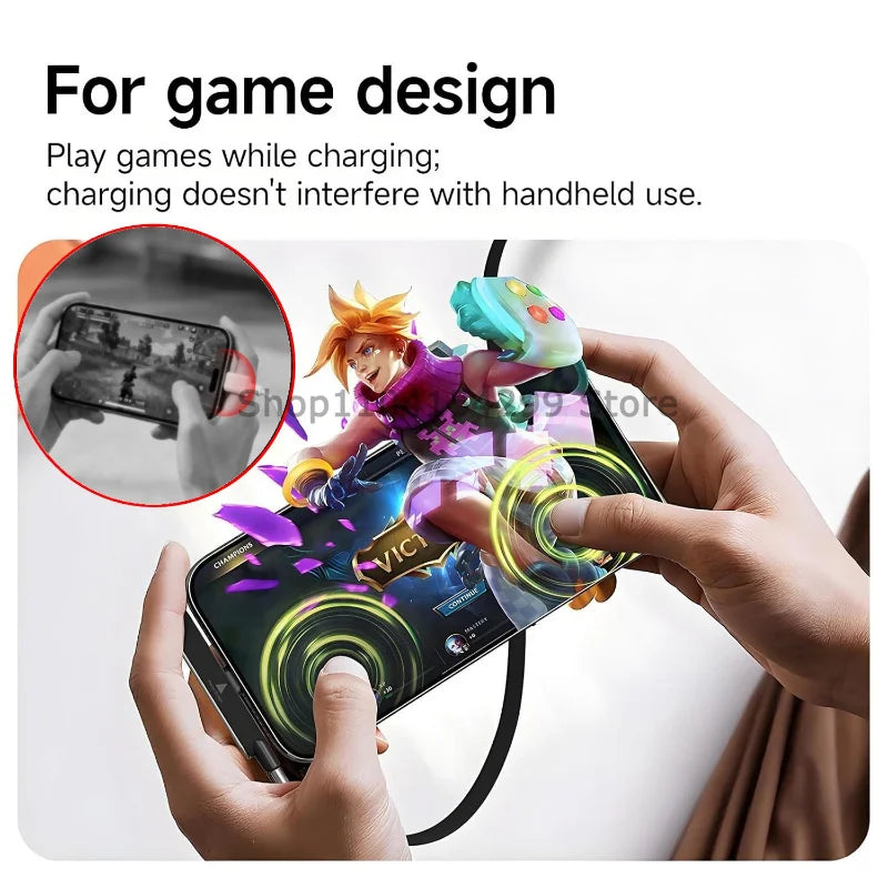 USB Type C Flat Charger Charging Cable C Kick Cable Stand with Invisible Support Foldable Phone Holder 240W Charge Wire Bracket Oasis Select