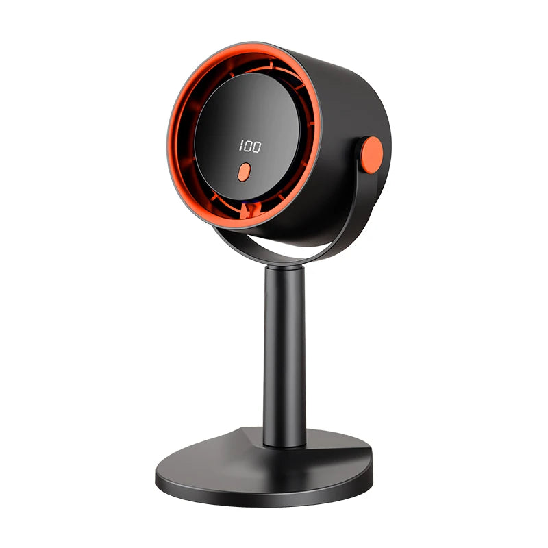Bladeless Electric Fan Portable Outdoor Camping Fan with Timer Function Office Dormitory Desktop Fan Rechargeable Turbo Mini Fan Oasis Select Grey