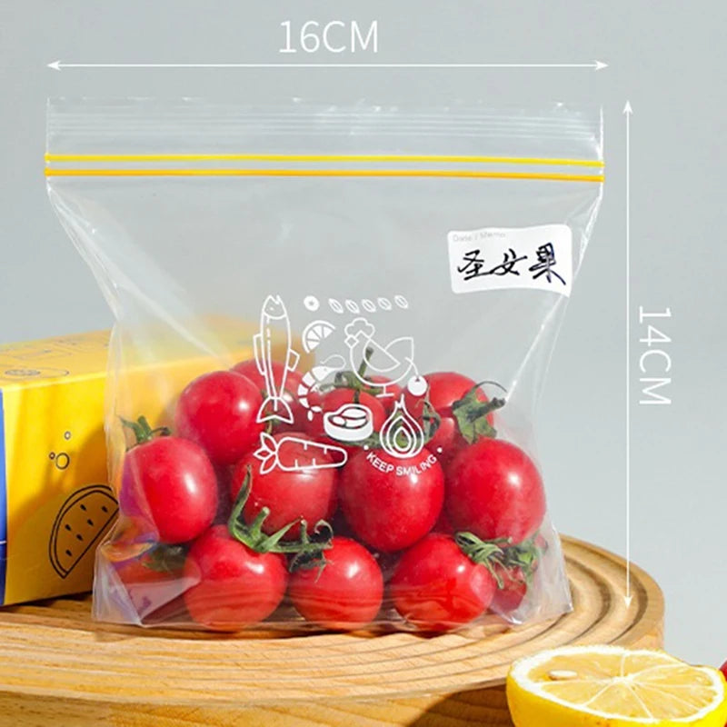 WISH 30 Small & 45 Large Food Storage Bags - Freezer Safe Self-Sealing Food Preservation Bags Oasis Select