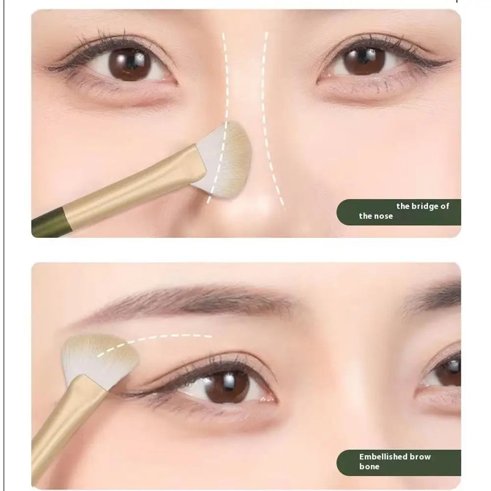 Half Fan Nose Contour Brush – Soft Eyeshadow Sculpting Tool Contour Makeup Brush Oasis Select