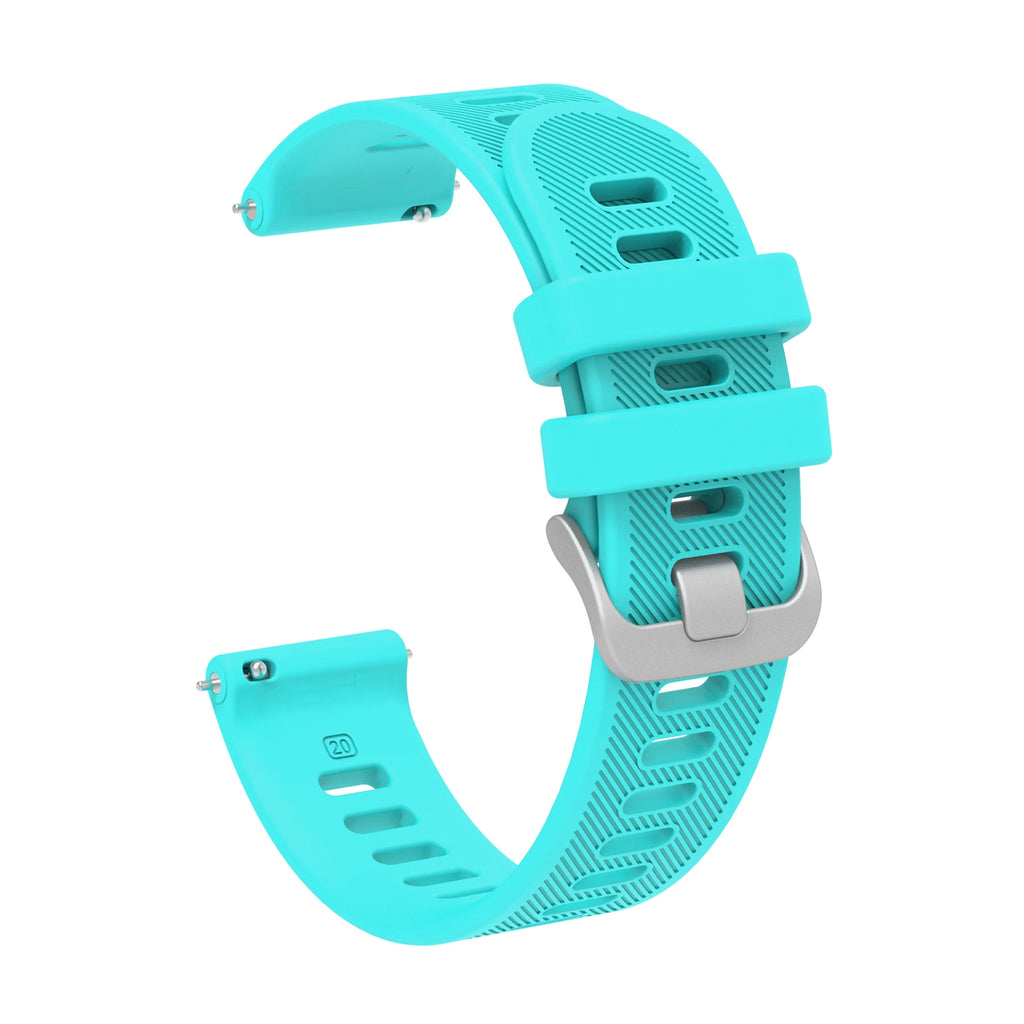 Silicone Band & Case for Garmin Forerunner 55 158 – 20mm Strap Watch Band & Case Oasis Select Teal Green Strap Forerunner 158 55