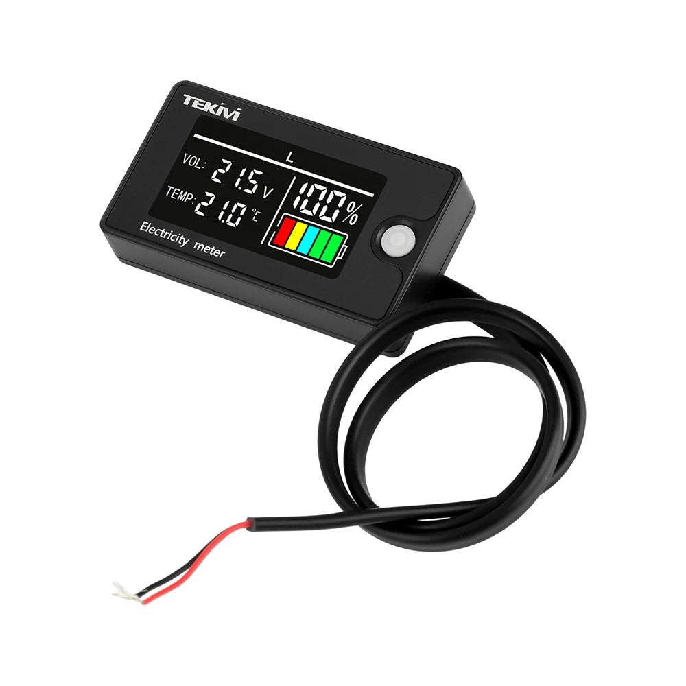 DC 8-100V High Precision LCD Digital Display Voltage and Electricity Indicator Ternary/Lithium Iron/Acid Battery Universal Oasis Select waterproof