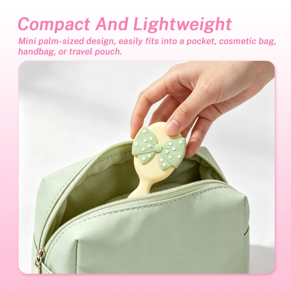 Mini Bow Air Cushion Hairbrush – Anti-Static Detangler Comb Air Cushion Hairbrush Oasis Select