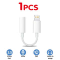 1-8pcs For Lighting Headphone Adapter for IPhone 11 12 13 14 Pro Max 12Mini SE XR X 8 7 + IOS To 3.5 Mm Jack AUX Audio Cable Oasis Select 1PCS