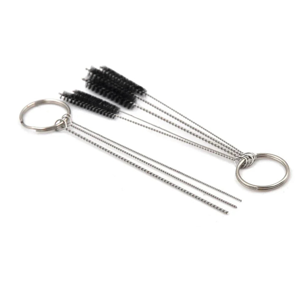 11pcs AirBrush Spray Gun Nozzle Cleaning Set Needle Brush Repair Tool Stainless Steel Handle Precision Car Motorcycle Kit Oasis Select