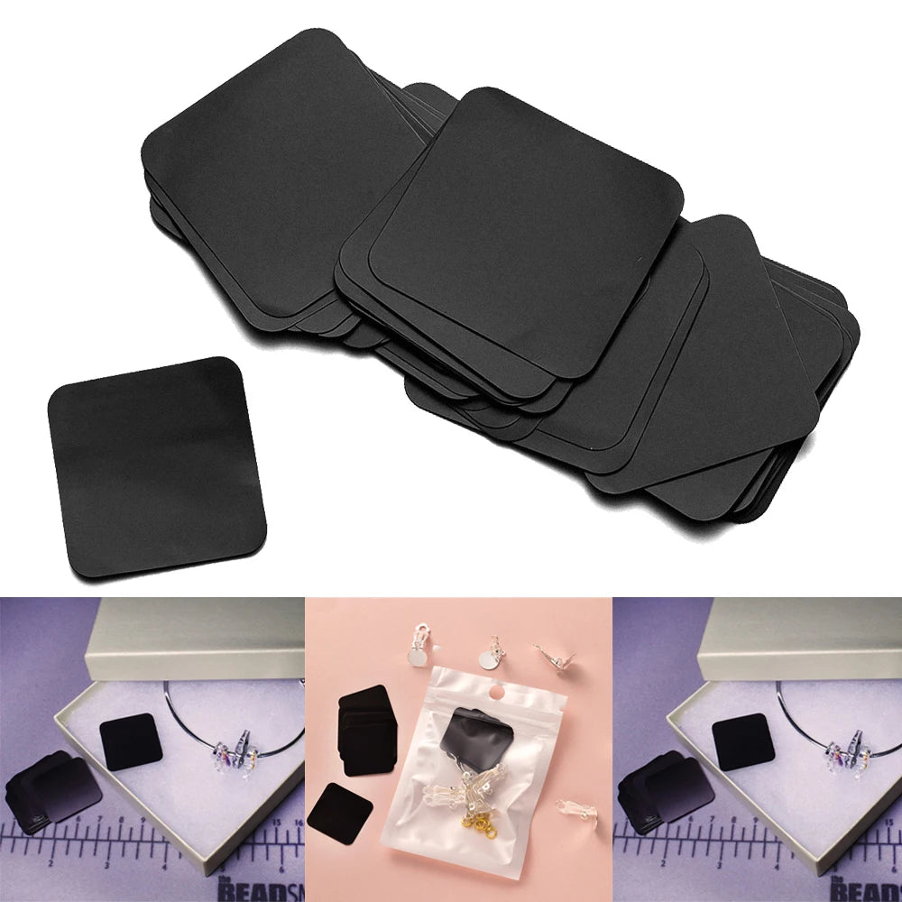 20/40pcs Anti-Tarnish Strips 26x26mm Tabs for Jewelry Storage Silver Protection Prevent Rings Necklaces Earrings and Watches Oasis Select