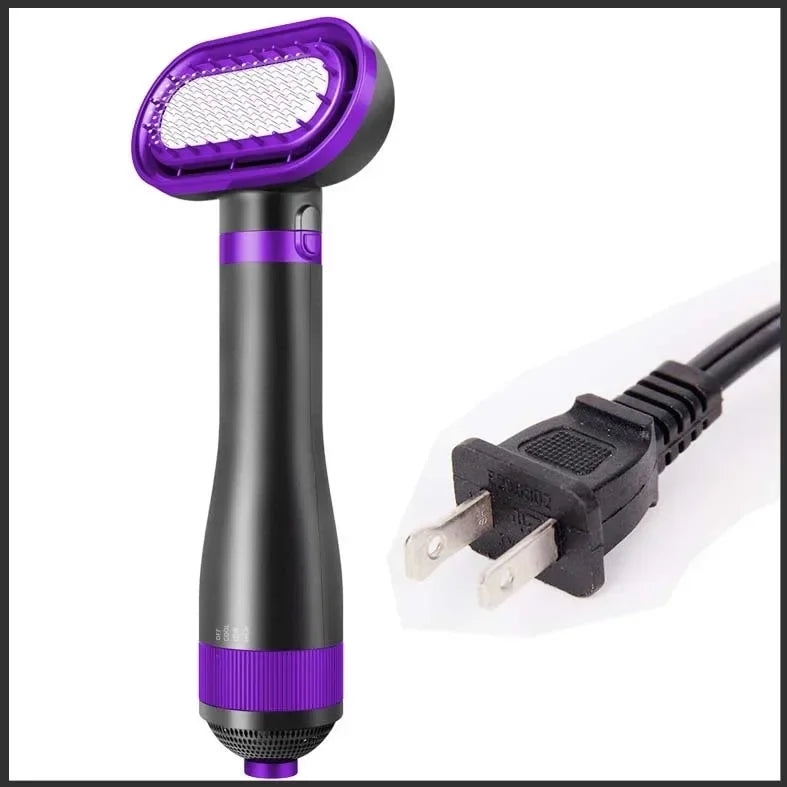 Pet Hair Dryer Dog Grooming Golden Retriever Hairdressing Dog Drying Brush Hair Comb Mute Not Hurt Hair Water Blower Oasis Select US110V-purple