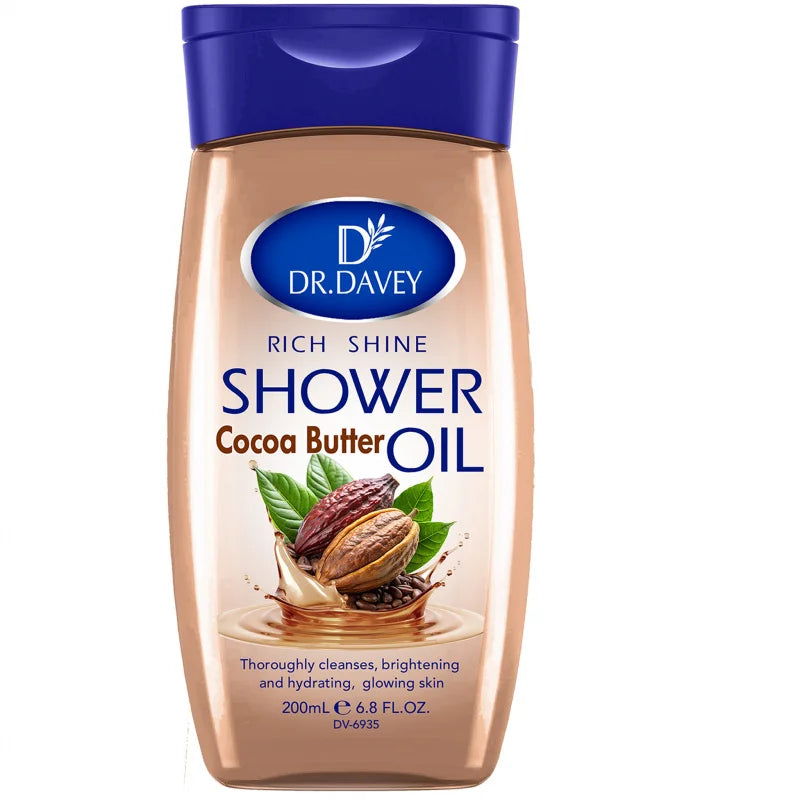 DR.DAVEY Cocoa Butter Shower Oil 200ml | Body Moisturizer