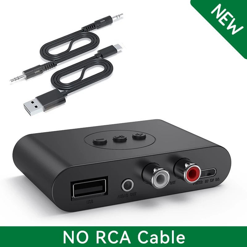 Bluetooth 5.2 Audio Receiver NFC U Disk RCA 3.5mm AUX USB Stereo Music Wireless Adapter With Mic For Car Kit Speaker Amplifier Oasis Select No RCA Cable