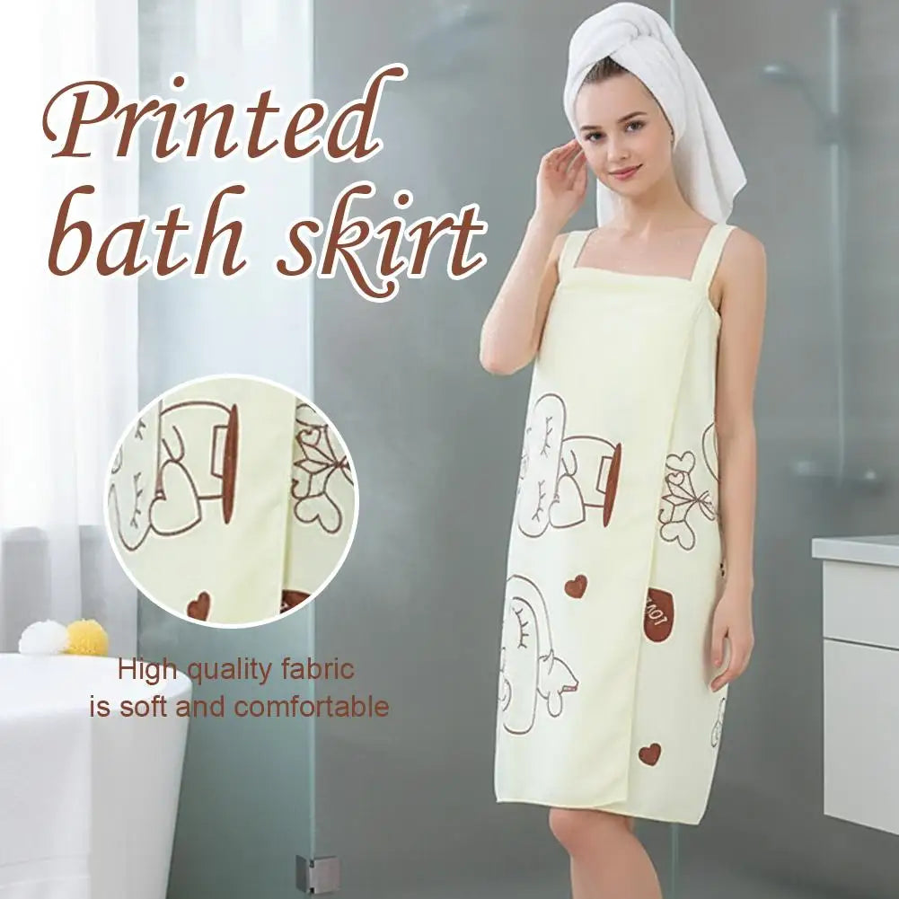 Quick Dry Home Textile Towel Robes Bath Wearable Towel Dress Women Lady Fast Drying Beach Spa Dress Nightwear Oasis Select