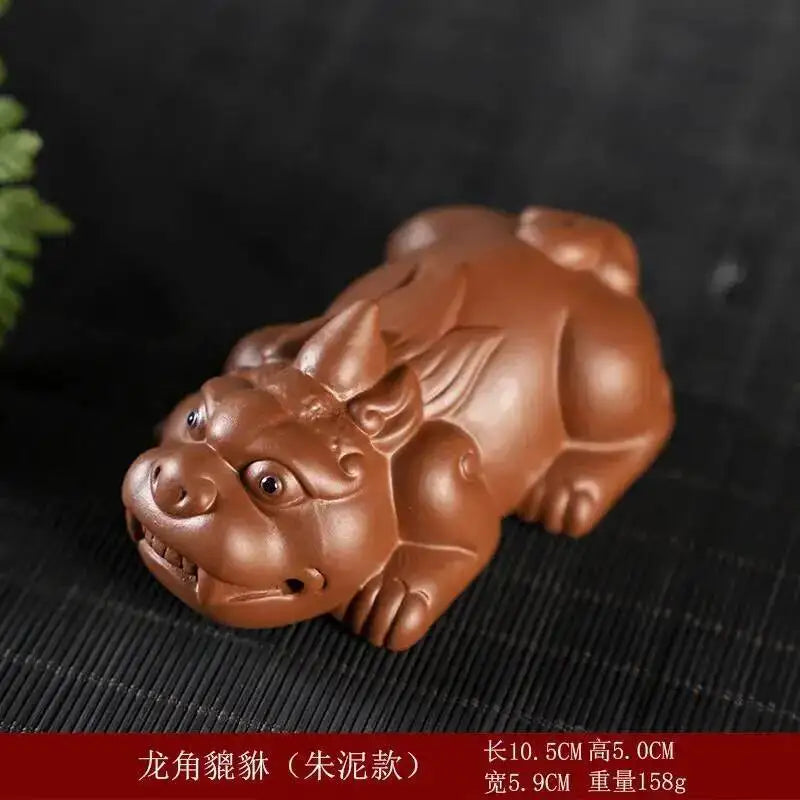 Purple Clay Tea Pet Ornament Fun Cute Pixiu Tea Tray Tea Play Tea Ceremony Oasis Select - Red Clay Version