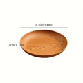 1pcs Japanese Style Tea Tray PP Plastic Rectangular Wood Grain Serving Tray for Home Hotel Restaurant Multipurpose Cup Plate Oasis Select Brown 7 inches