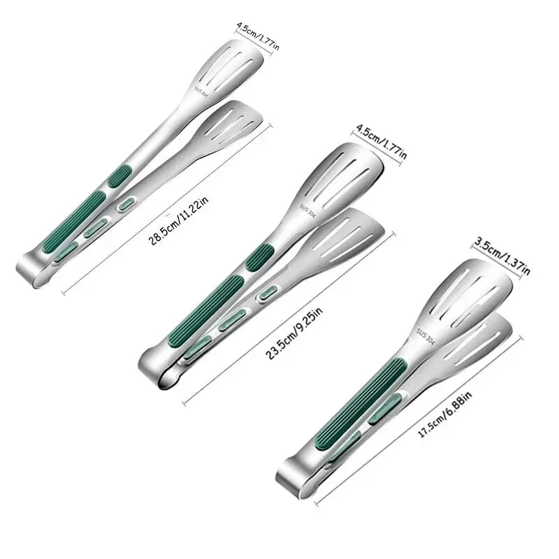 1pc Non Slip Stainless Steel Food Tongs Meat Salad Bread Clip Barbecue Grill Buffet Clamp Cooking Tools Kitchen Accessories Oasis Select