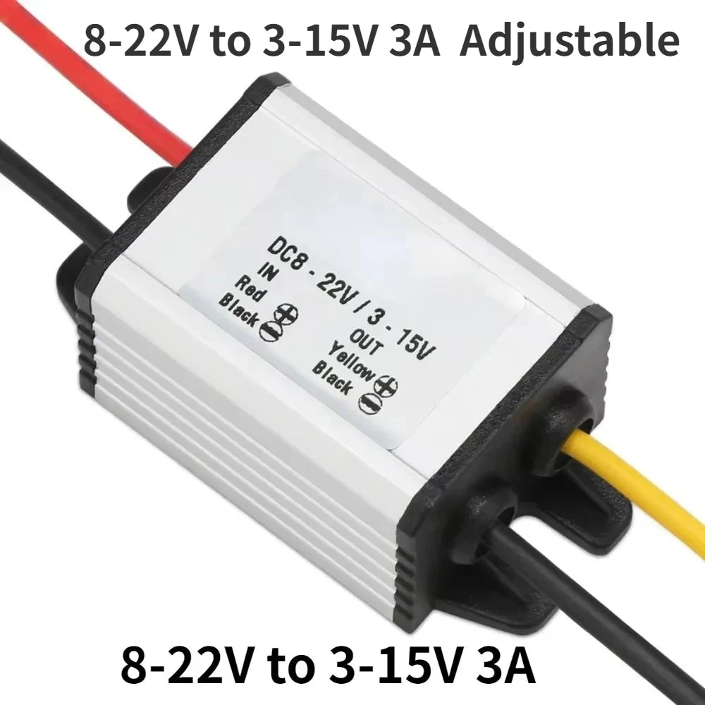 8-22V to 3-15V 3A Adjustable Output Power Supply Transformer Step-Down Volt Module DC Buck Converter Voltage Regulator CE RoHS Oasis Select