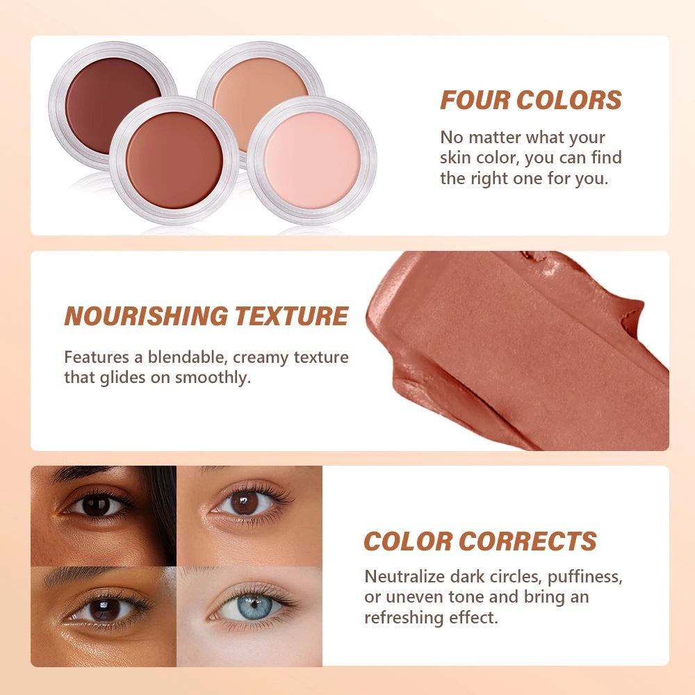 Under Eye Brightener Concealer Cover Anti Dark Circles Nourishing Light Texture Color Corrects & Brightens Concealer Eye Makeup Oasis Select