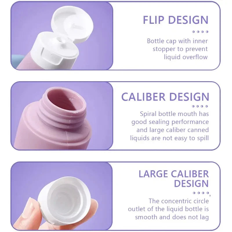 60ml Refillable Travel Bottles Set – 4pc Cosmetic Containers