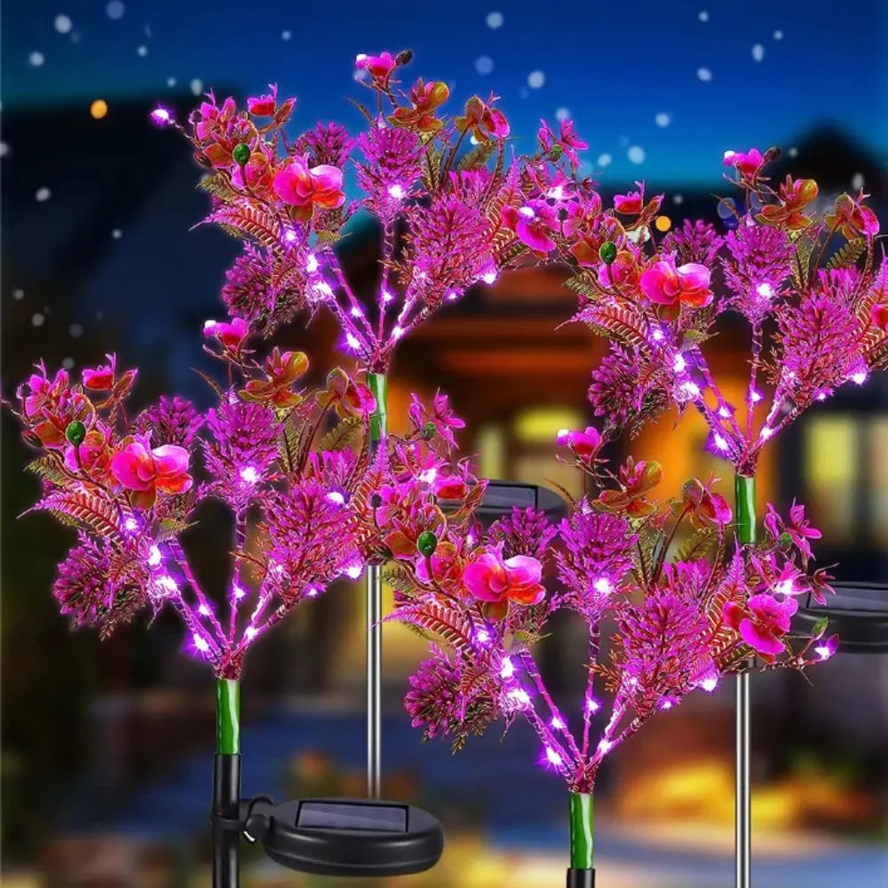 Solar Butterfly Orchid Garden Lamp – IP65 Waterproof Outdoor
