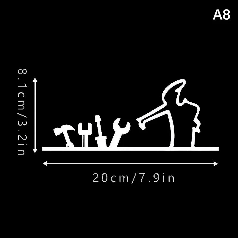 La Linea-Minimalist Line Art Wall Sticker, Waterproof Decal, Home and Car Decoration, Suitable for Walls Doors Glass and Cars Oasis Select A8