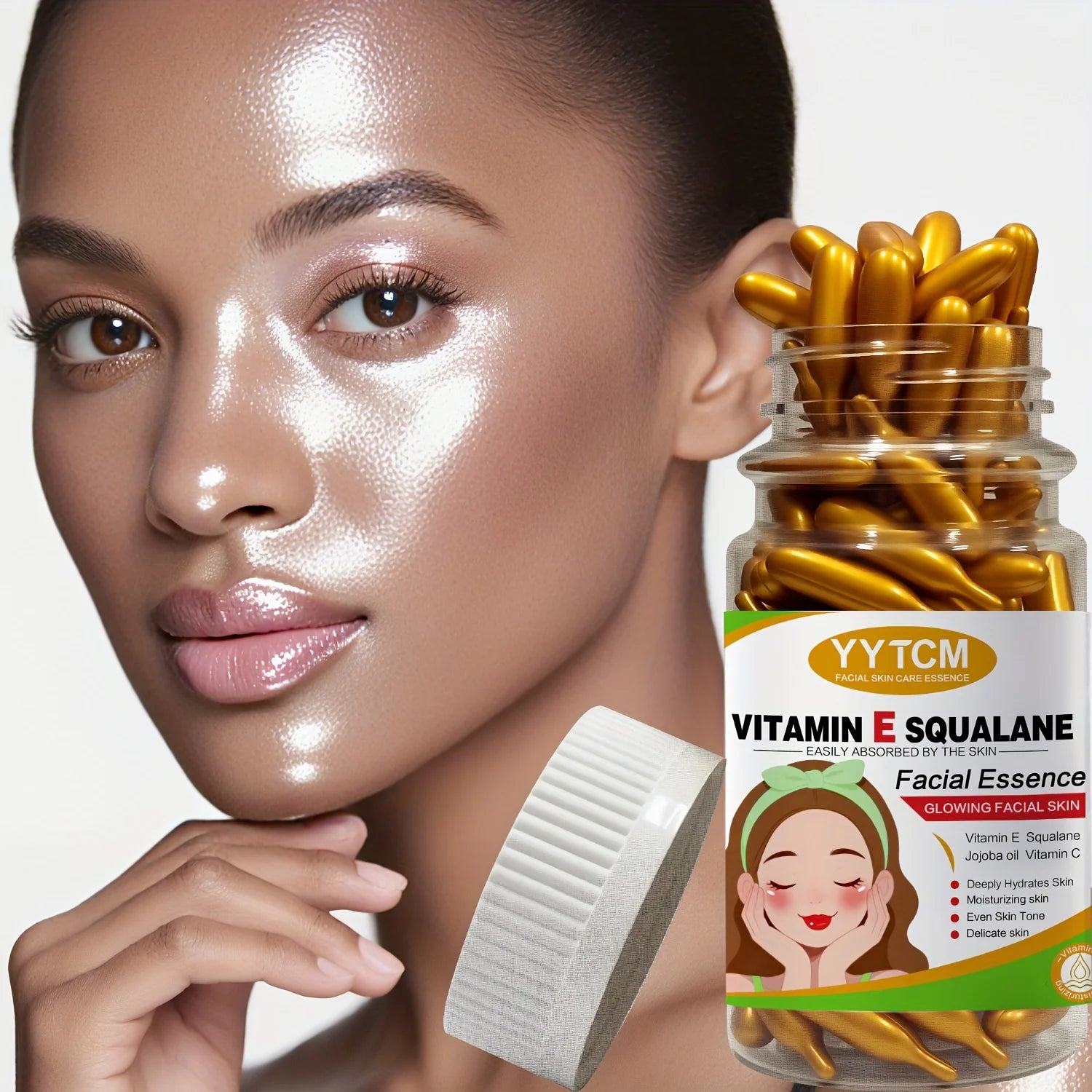 Vitamin E Capsule Essence – Deep Moisturizing & Brightening | 90ct Vitamin E Face Serum Oasis Select