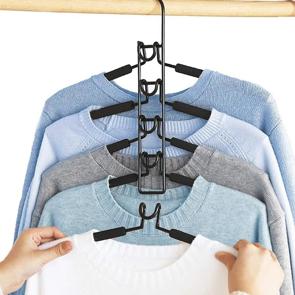 5-in-1 Folding Clothes Hanger – Space Saving Closet Organizer