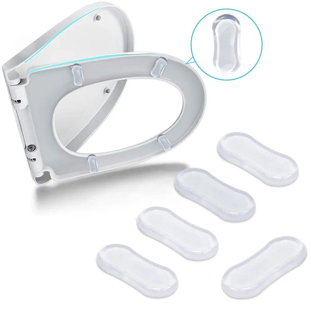 Durable Silicone Toilet Seat Bumper 5 PCS Strong Adhesive Toilet Seat Buffer Pad Shock-Proof Bathroom Accessories Oasis Select 5PCS