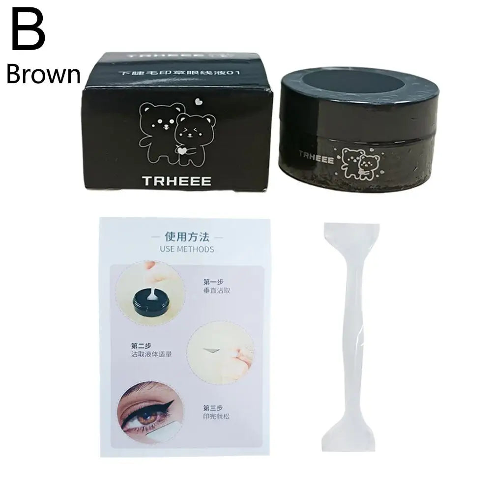 Double Ended Eye Eyeliner Stamps Set Eye Shadow Cosmetic Easy To Color Eye Liner Stamping Stencil Accessories Lash Make Up Tools Oasis Select Brown