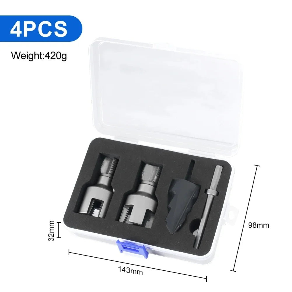 PPR/PVC Pipe Threader Kit – Triple-Flute Counterbore Drill Pipe Threading Tool Oasis Select