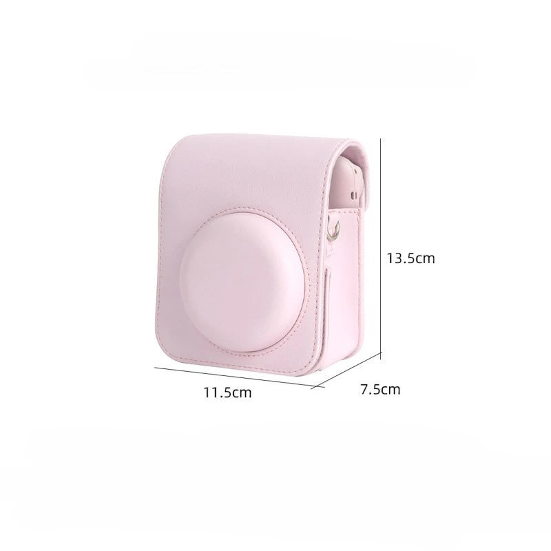 Fuji Polaroid Mini 12 Solid Color Camera Bag Digital Camera Storage Protective Case Crossbody Carry Case Accessory Oasis Select