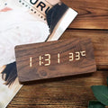 Wood-grain Electronic Desktop Clock Alarm Clock Living Room Retro Digital Log Smart Desk Clock Oasis Select A Plugged In