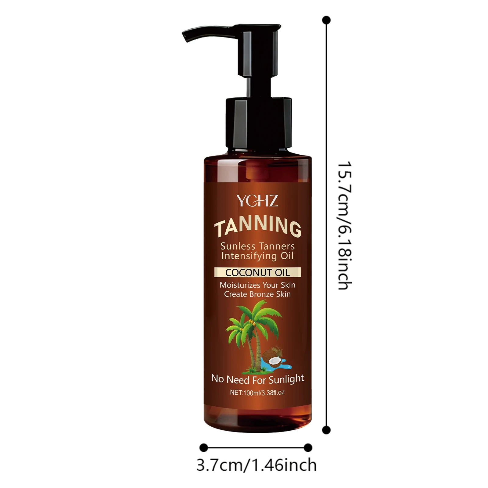YCHZ Coconut Tanning Oil – Bronze & Moisturize | 100ml