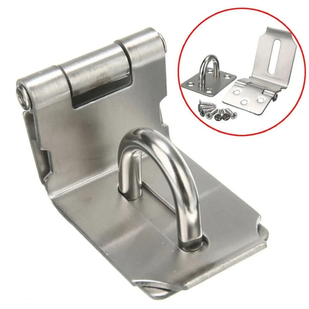 90 Degrees Door Lock Buckle Hasp Staple Gate Door Shed Latch Lock Plate Door Latch Clasp For Padlock Security Oasis Select