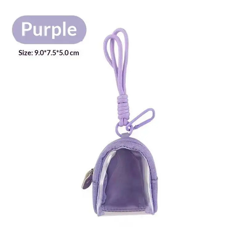 Mini Transparent Keychain Organizer Case – Earphone & Coin Bag Keychain Organizer Case Oasis Select Purple