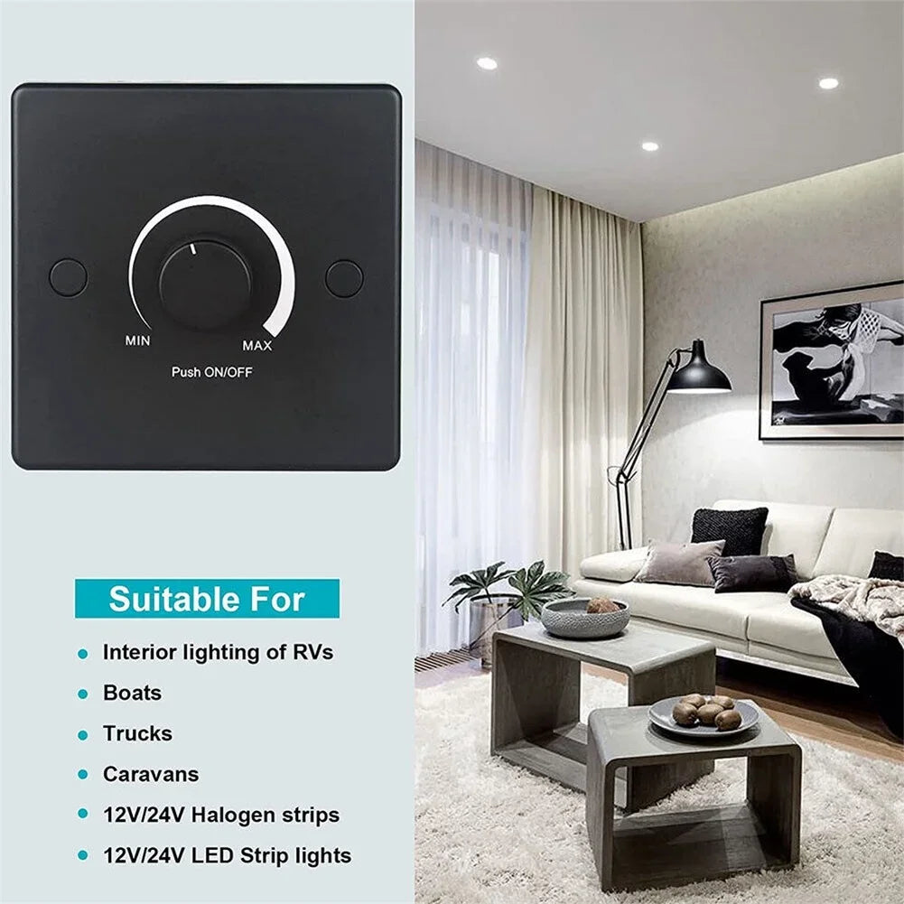 Compact Dimmer 12-24V Dimmer Constant Resistance Feature Hassle-free Installation Adjustable Light Control Switch Oasis Select