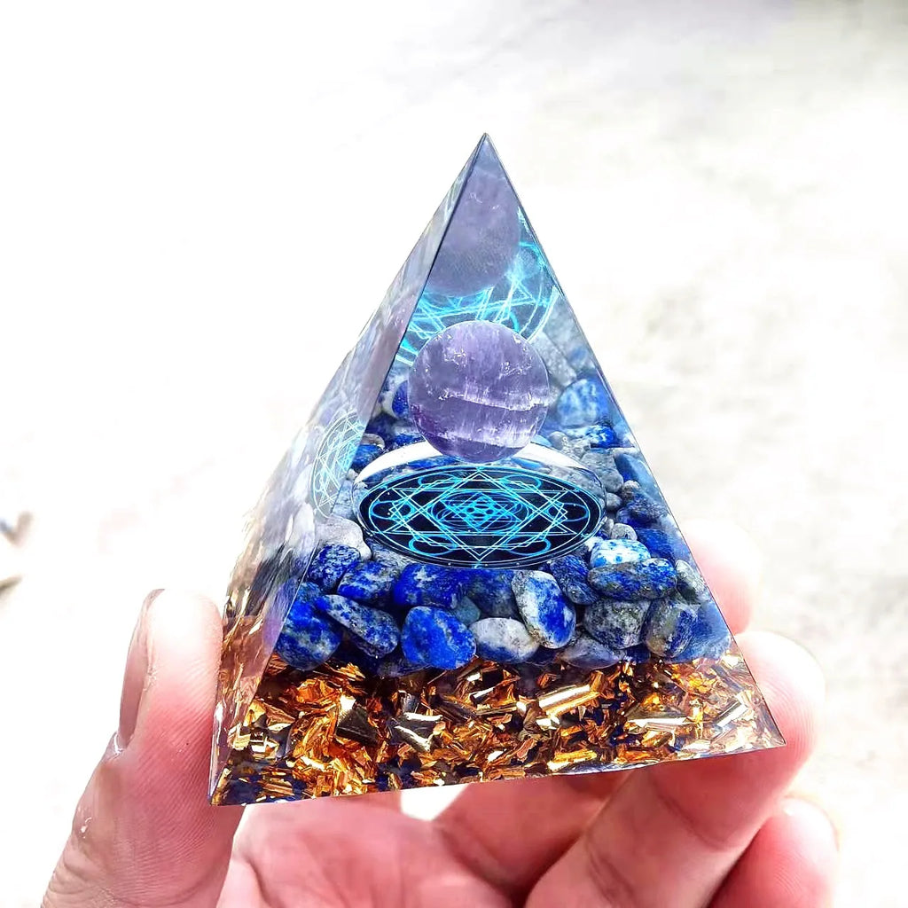 Crystal Pyramid ornaments crushed stone glue dropping resin crafts home and office car decoration products decorations for home Oasis Select 26 60mm x 60mm