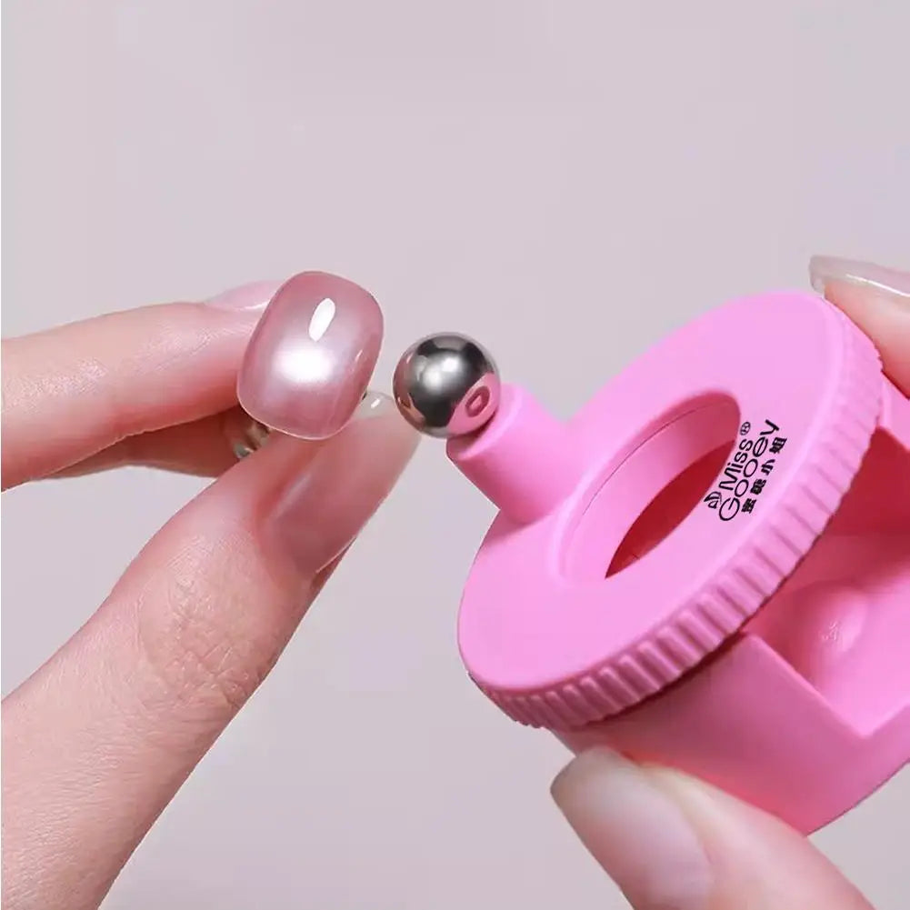 Rotating Cat Eye Magnet for Nails, Automatic Glass Bead Nail Magnet Spinner, Magnetic Gel Polish Guide Tool Nail Art Salon & DIY Oasis Select