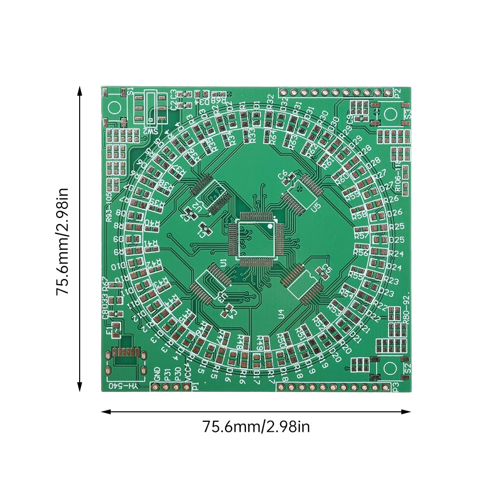 LQFP64 SMD Soldering Practice Board Kit Type-C Interface Flowing Lamp Practice Board PCB Welding Practice Kit Oasis Select