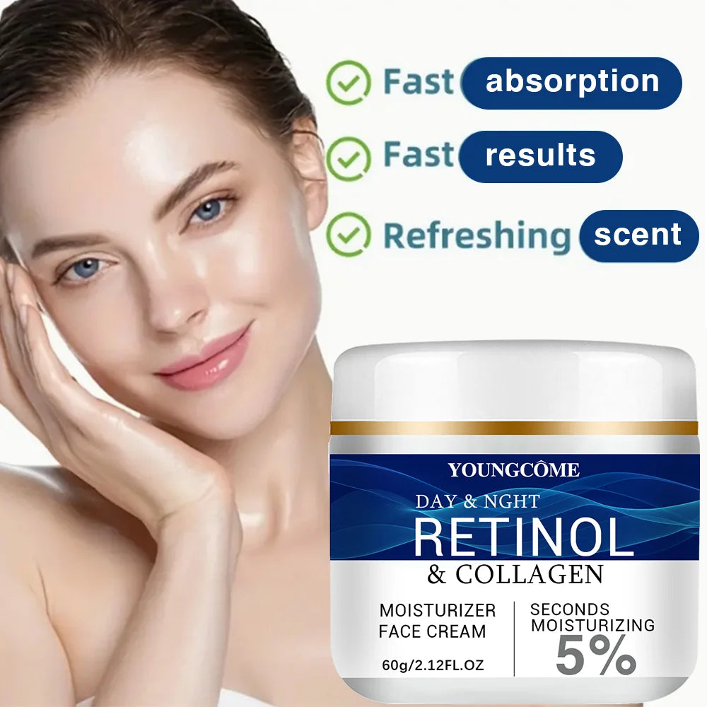 Retinol Collagen Hyaluronic Acid Face Cream Revitalizing Firming Lifting Moisturizer Hydrating Plump Fine Lines Night Cream Oasis Select