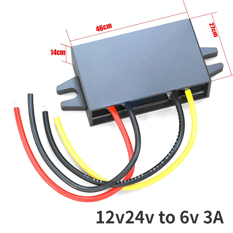 12V24V to 5VDC 3A Converter IP67 Waterproof Volt Power Module DC Buck Converter Module Voltage Regulator 3.3V 4.2V 6V 7.5V 9V Oasis Select 12v24v to 6v 3A 8-36V 3.3V-9V
