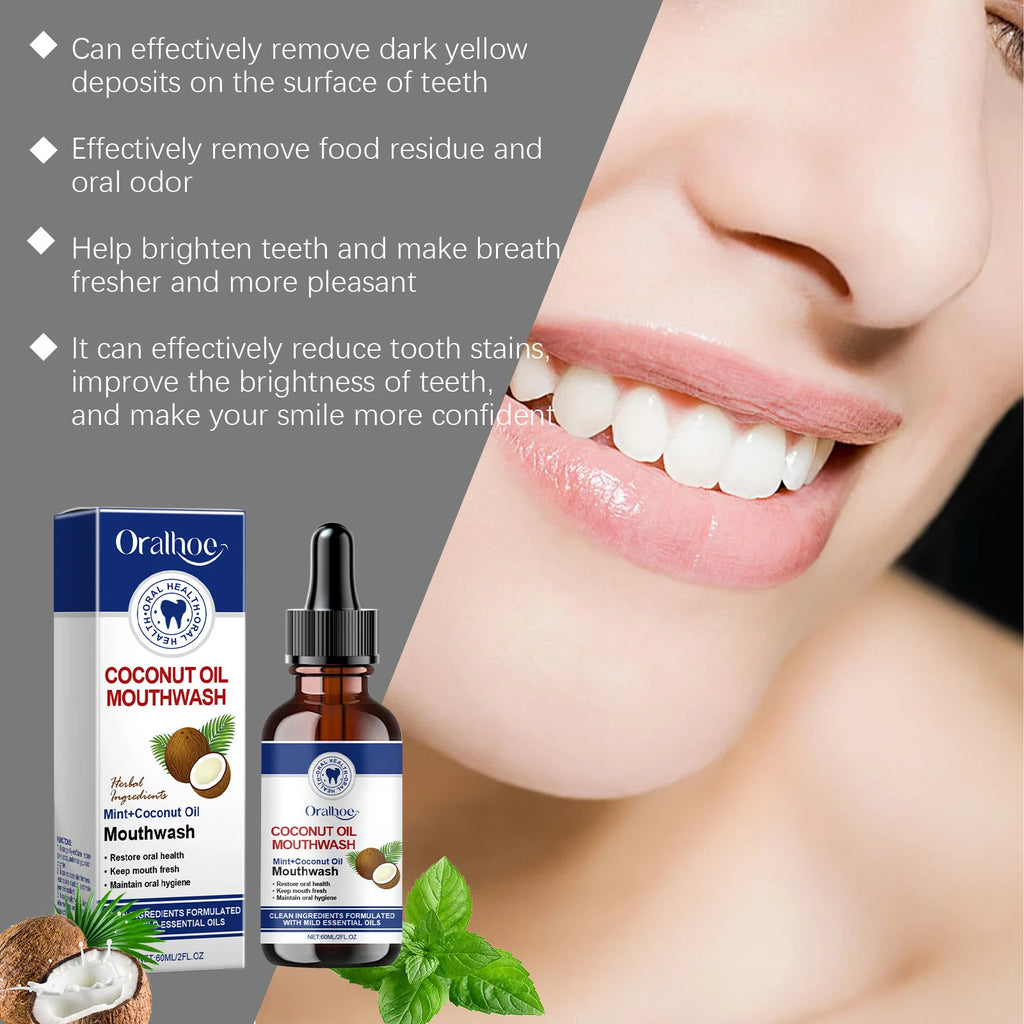Oralhoe Coconut Oil Mouthwash – Whiten Teeth & Fresh Breath Whitening Mouthwash Oasis Select