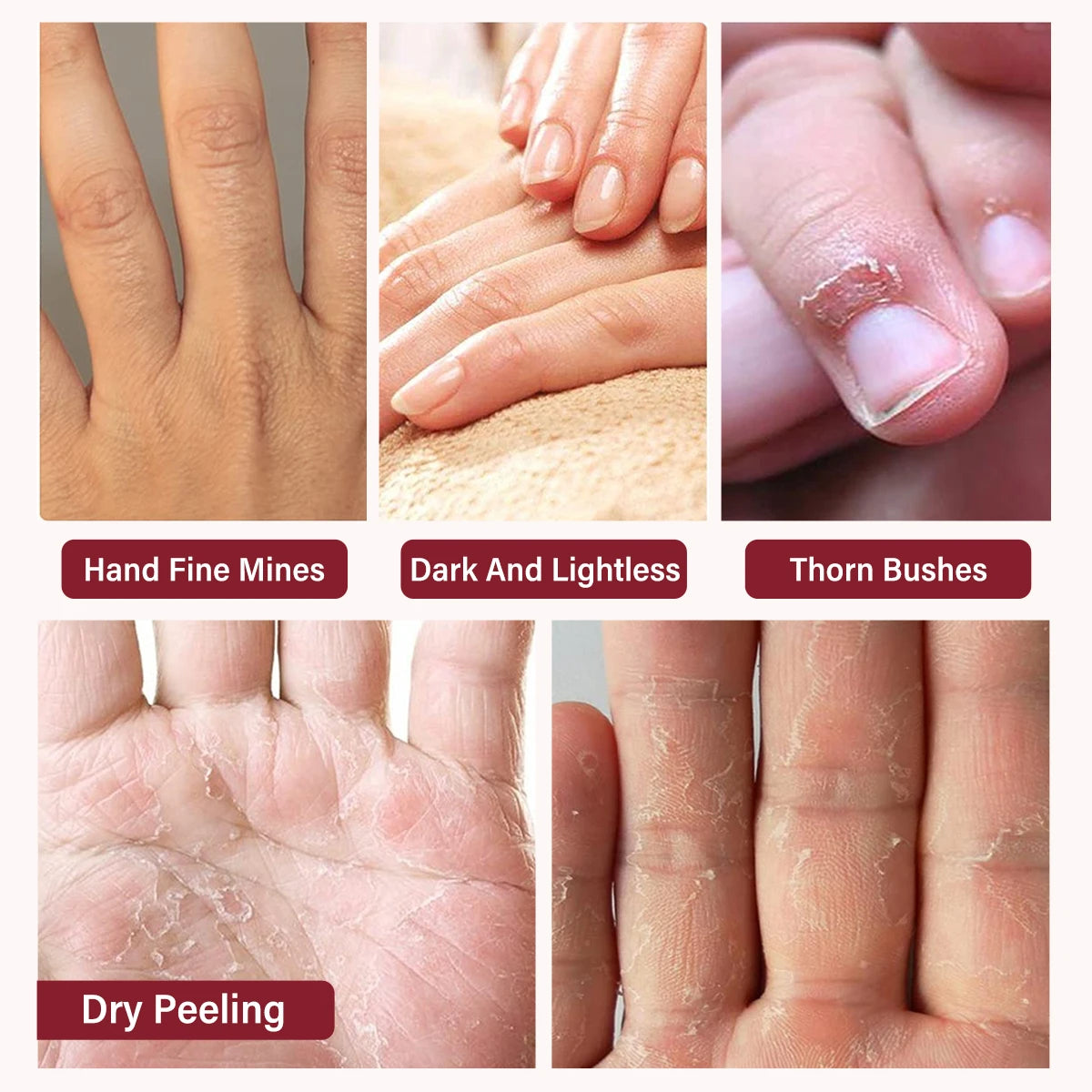 UP UP Hand Mask 6Pcs – Soften with Coconut Oil & Milk Extract, Deep Moisturizing Gloves for Dry, Rough Skin, Self Care Spa Kit Oasis Select