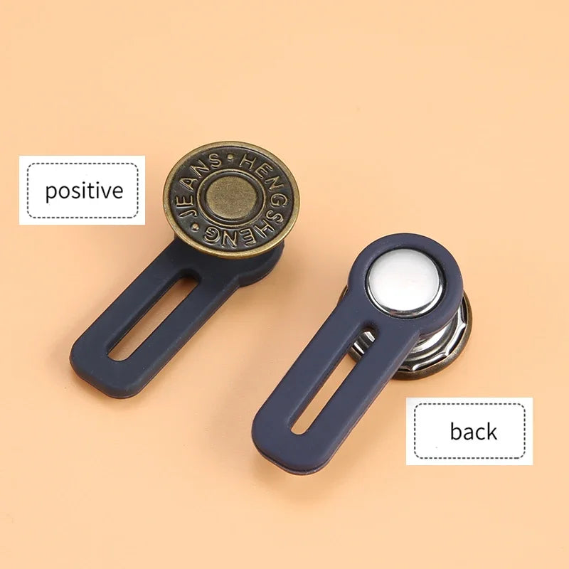 5/10pcs Metal Button Extender Perfect To Any Jeans Pants Free Sewing Retractable Jeans Waist Button Extended Buckles Fixing Kit Oasis Select