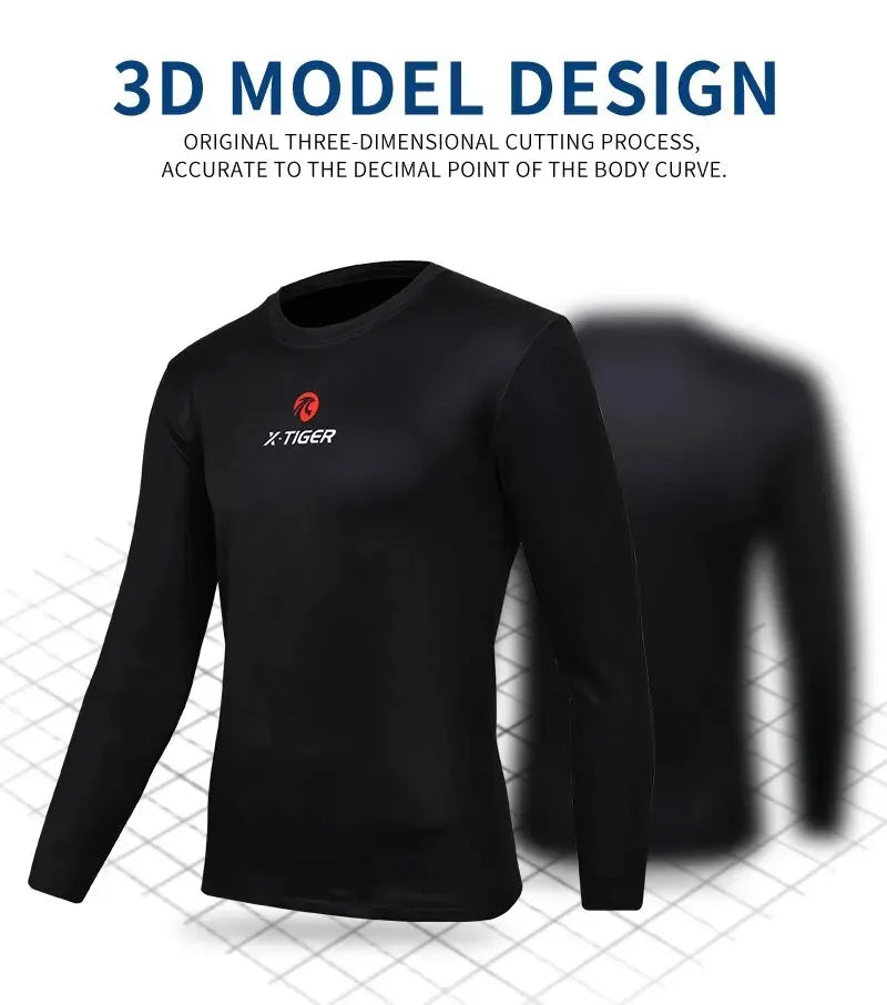 X-TIGER Men's Winter Fleece Cycling Base Layer Long Sleeve