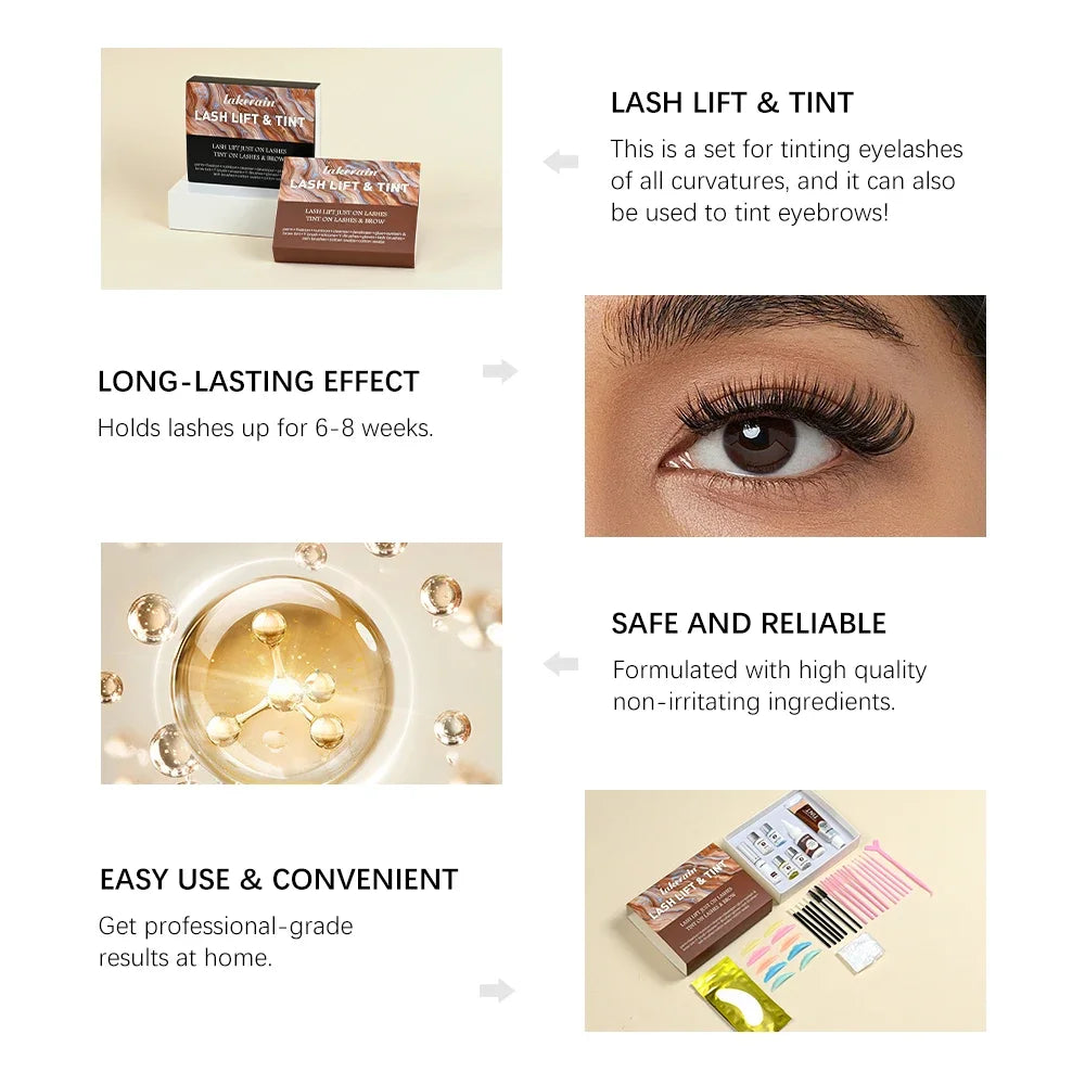 Lash Lift and Tint Kit Professional Eyelash Lifting Calia Perming Lashes Tint Brow Dye Eyes Makeup Tools Dropshipping Oasis Select