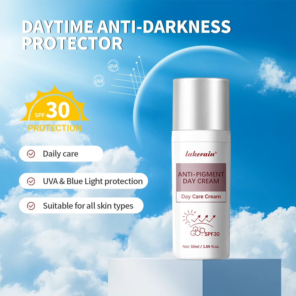 Anti-Pigment Day Cream SPF 30 Brightening Natural Inhibit Melanin Whitening and Spot Removal Outdoor Sun SKincare makeup Oasis Select